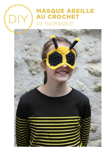 masque abeille au crochet