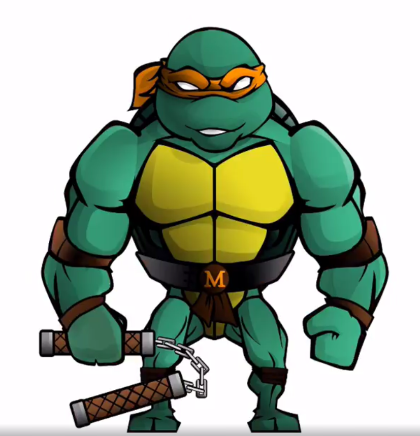 colossal michelangelo ninja turtle