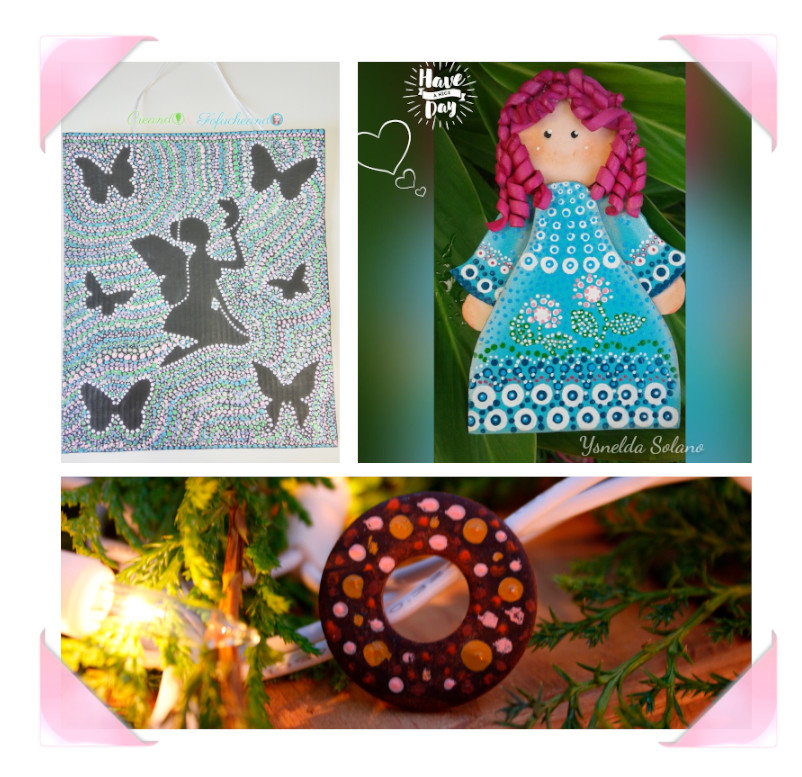 Collar con puntillismo