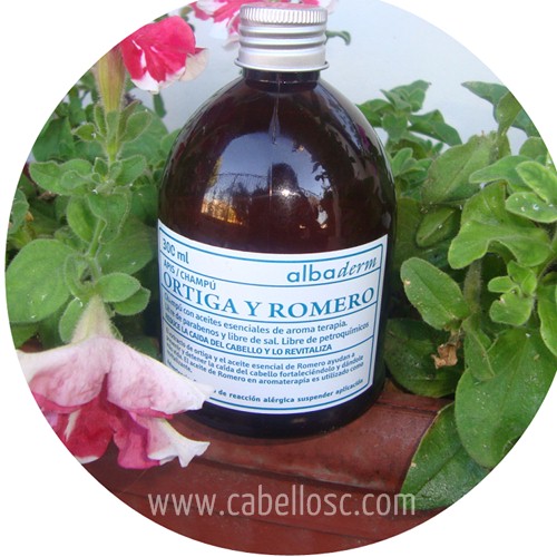 Shampoo Romero Ortiga Albaderm de Apícola del Alba Cabellos C