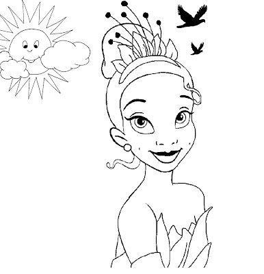 Disney Princess Tiana Coloring Pages To Girls