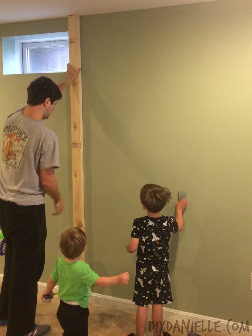 Beginning to build a rock climbing wall. Beginning to build a rock climbing wall.