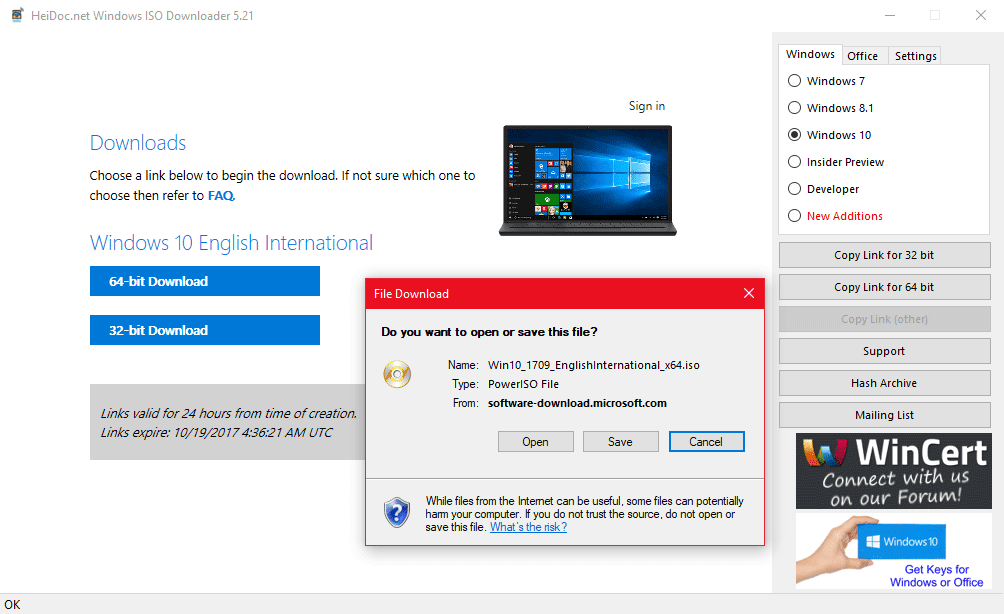 Window downloader. Window downloader