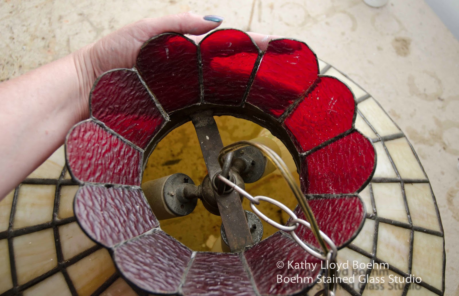 Boehm Stained Glass Blog Fruit Lamp Repair