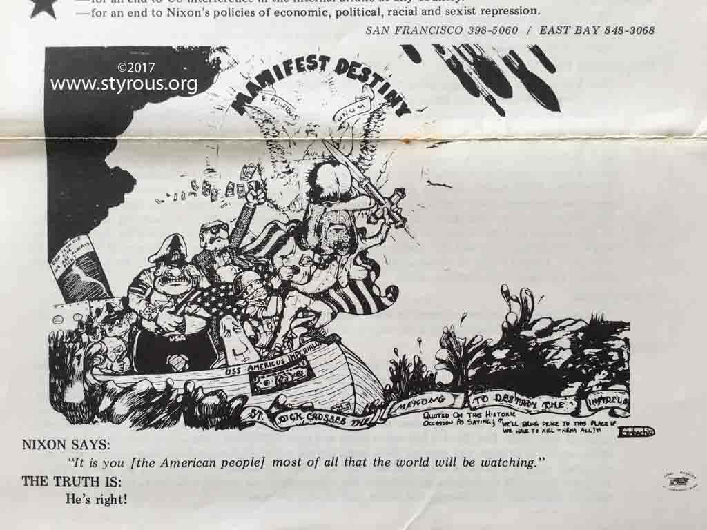the styrous viewfinder beemer memory 17 vietnam war protests 1973 protest flyers vietnam