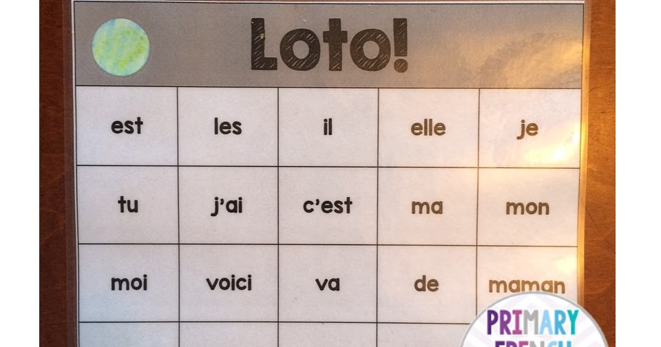 Les mots usuels - Primary French Immersion Resources