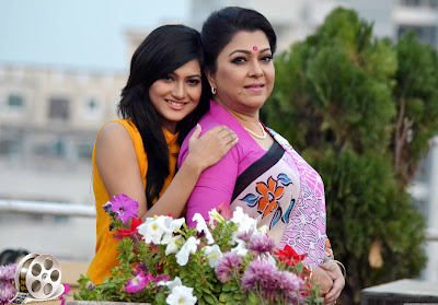 Nadia Afrin Mim with co-actress Diti Bangladeshi Model Actress Nadia Afrin Mim with Actress Diti