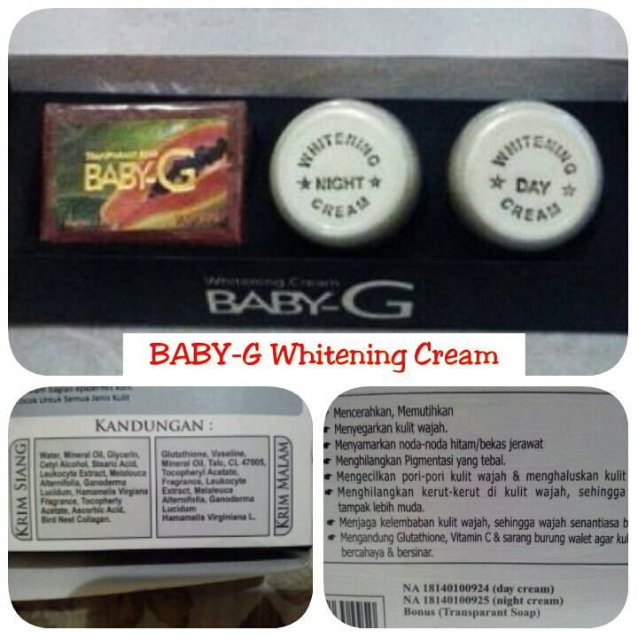 Baby-G Bpom Whitening Cream