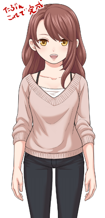 女の子live2dモデル用イラスト制作04 前髪横髪と生え際