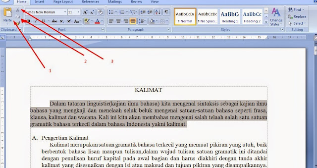 cara Mengkopi dan memindahkan teks