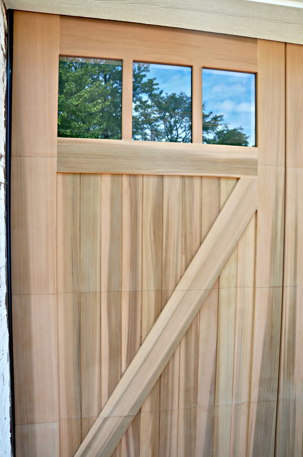 Serendipity Refined Blog Tutorial How to Stain and Waterproof Cedar Wood Garage Doors