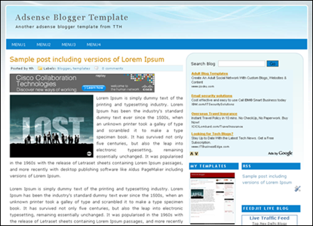 best 10 blogger templates for adsense - the best