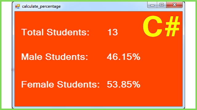 Calculate Percentage In C#