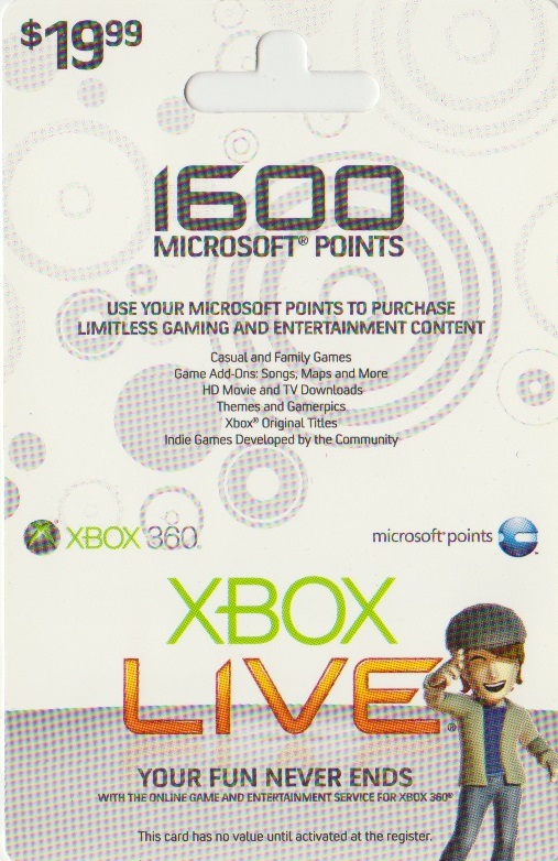 Collectomania Game Cards XBox Points