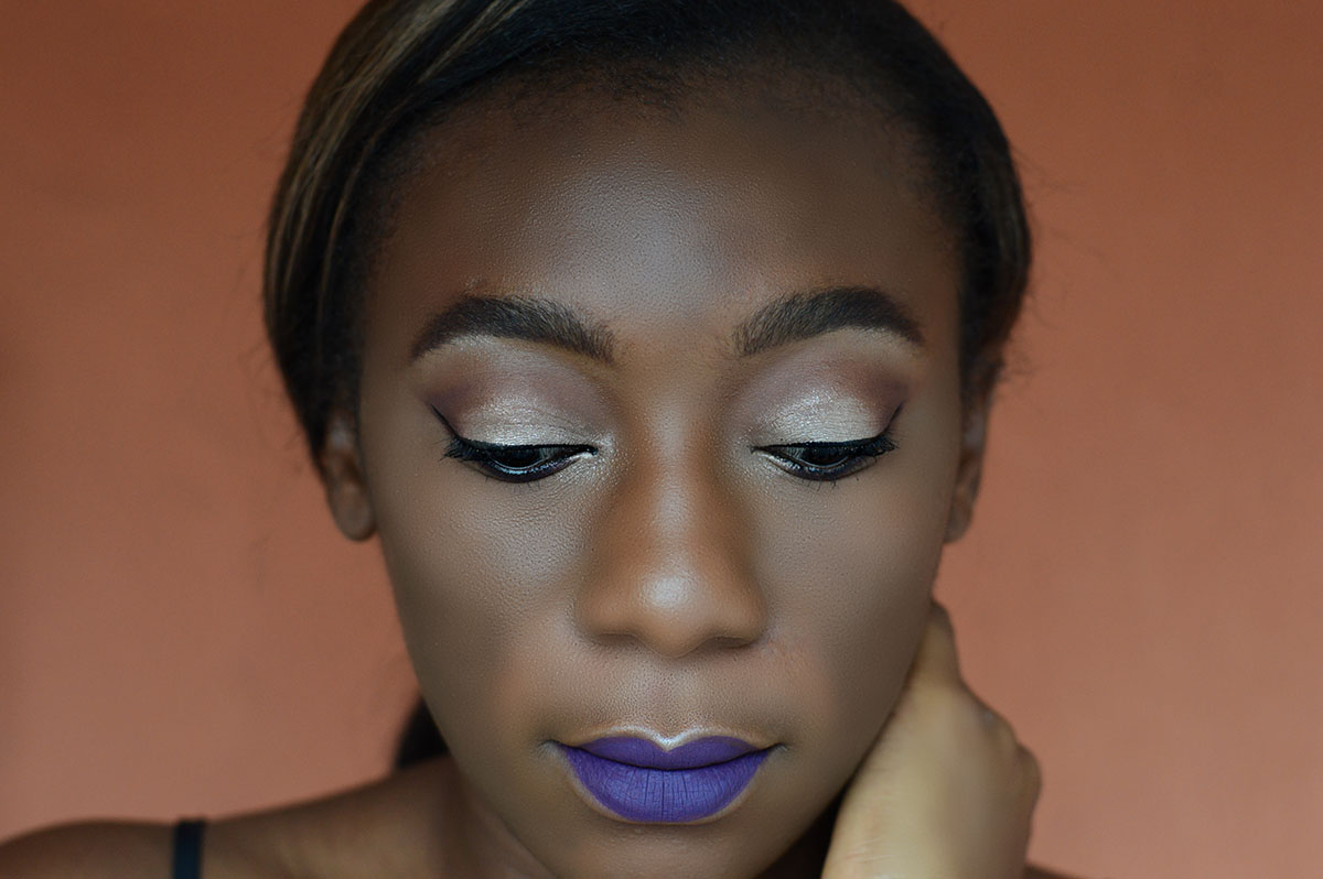 Makeup Bold Purple Lip Colour Cosmetics Look 