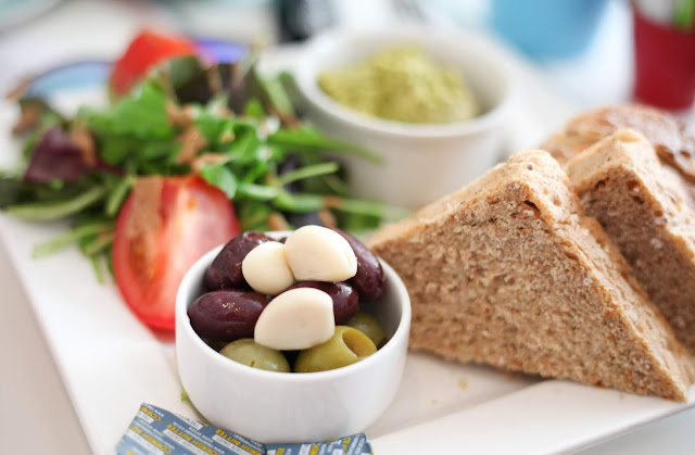 olives and salad