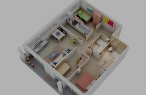   Desain Rumah Minimalis Modern 2 Kamar Tidur