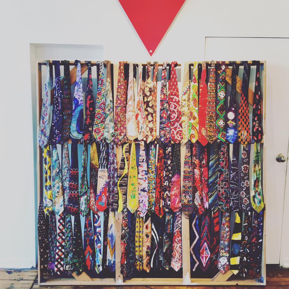 WEAR ALLEN VANDEVER Hand Painted Ties Art Installation