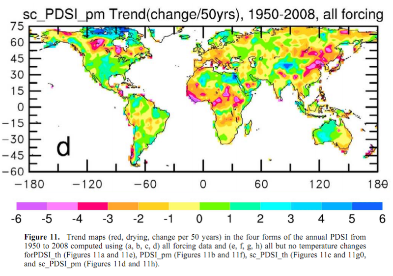 Early Warning Latest Palmer Drought Severity Trends