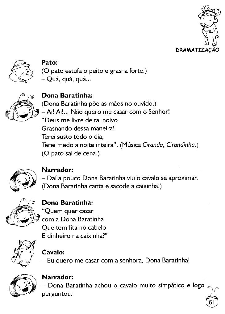 AMIGA DA EDUCAÇÃO. HISTÓRIA DONA BARATINHA ROTEIRO PARA PEÇA TEATRAL. AMIGA DA EDUCAÇÃO. HISTÓRIA DONA BARATINHA ROTEIRO PARA PEÇA TEATRAL.
