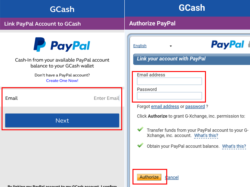 paypal gcash transfer link money account take