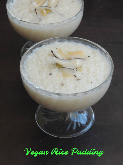 Dairy free Rice Pudding, Vegan Pudding