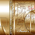 Portada con diseño dorado plantilla psd
