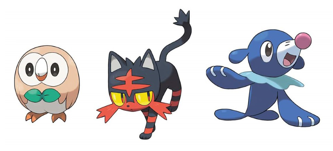 Pokemons iniciais de Alola evoluídos