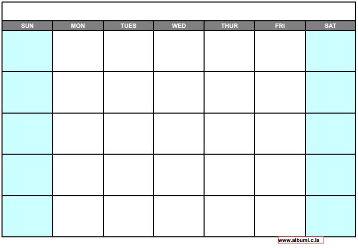10 Blank calendar grid collection 2015 to print | 2016 Blank Calendar