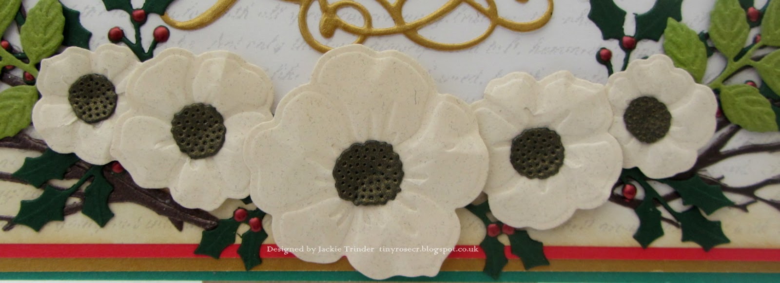 Tinyrose's Craft Room Christmas Rose Christmas Card