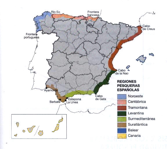 Los espacios de la actividad pesquera: 2. Los condicionantes naturales ...