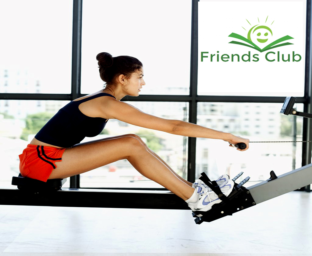 Paddling machine workout Rowing machine exercise