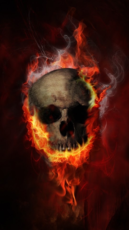  Burning Skull   Galaxy Note HD Wallpaper