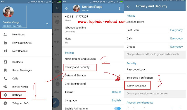 panduan activer session telegram by admin topindo