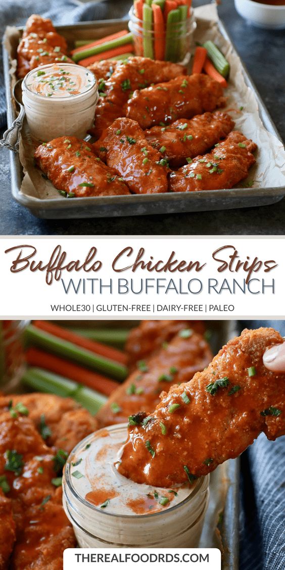 Buffalo Chicken Strips with Buffalo Ranch Simply Delicious Food