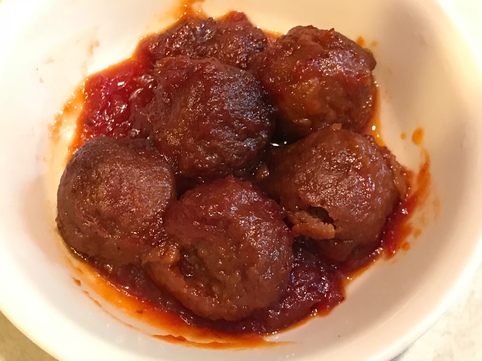 Noshing with Nancy Chili Sauce Apple Jelly Meatballs