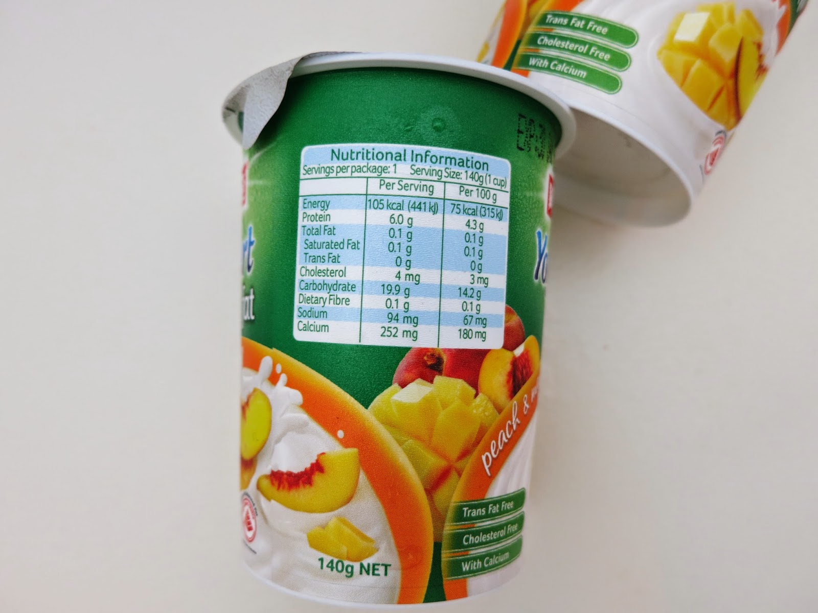 Marigold Yoghurt Nonfat Peach & Mango Midsummer Treat