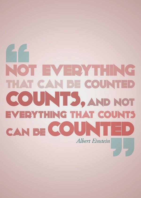 Not everything that can be counted counts, and not everything that