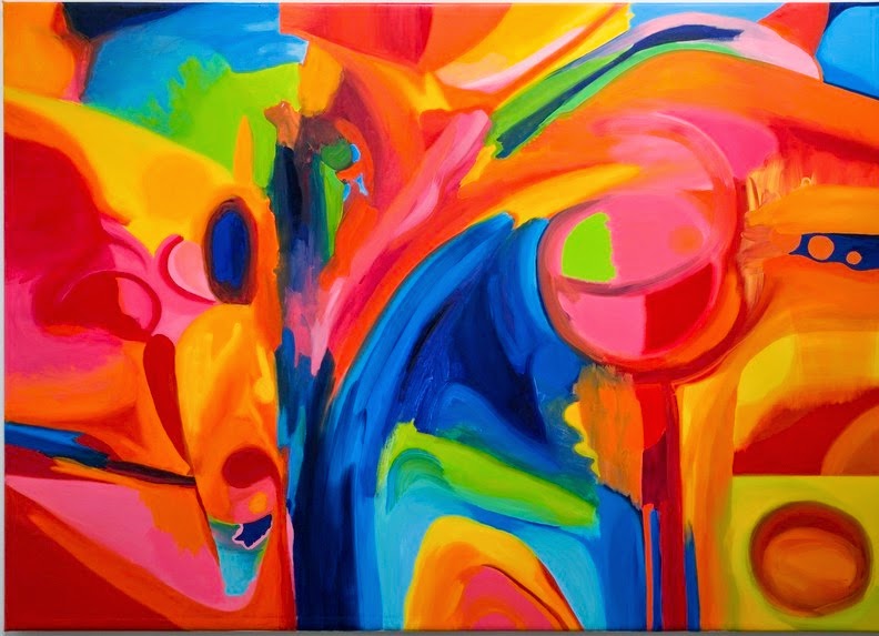 Abstract painting, many colours