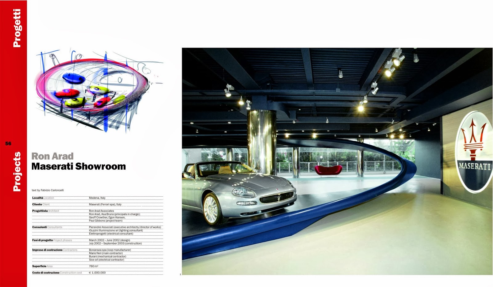 Architecture Library Maserati Showroom; Modena, Italy