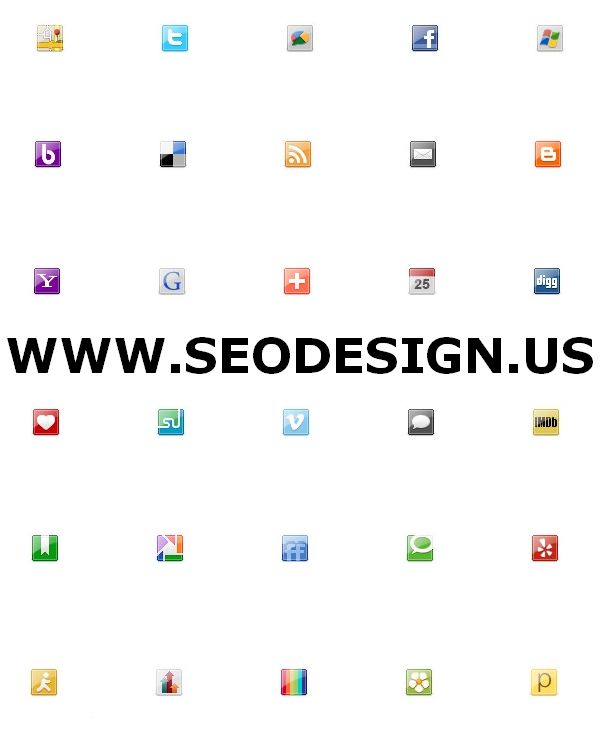 56 Free Small Social Media Web Icons Set Download