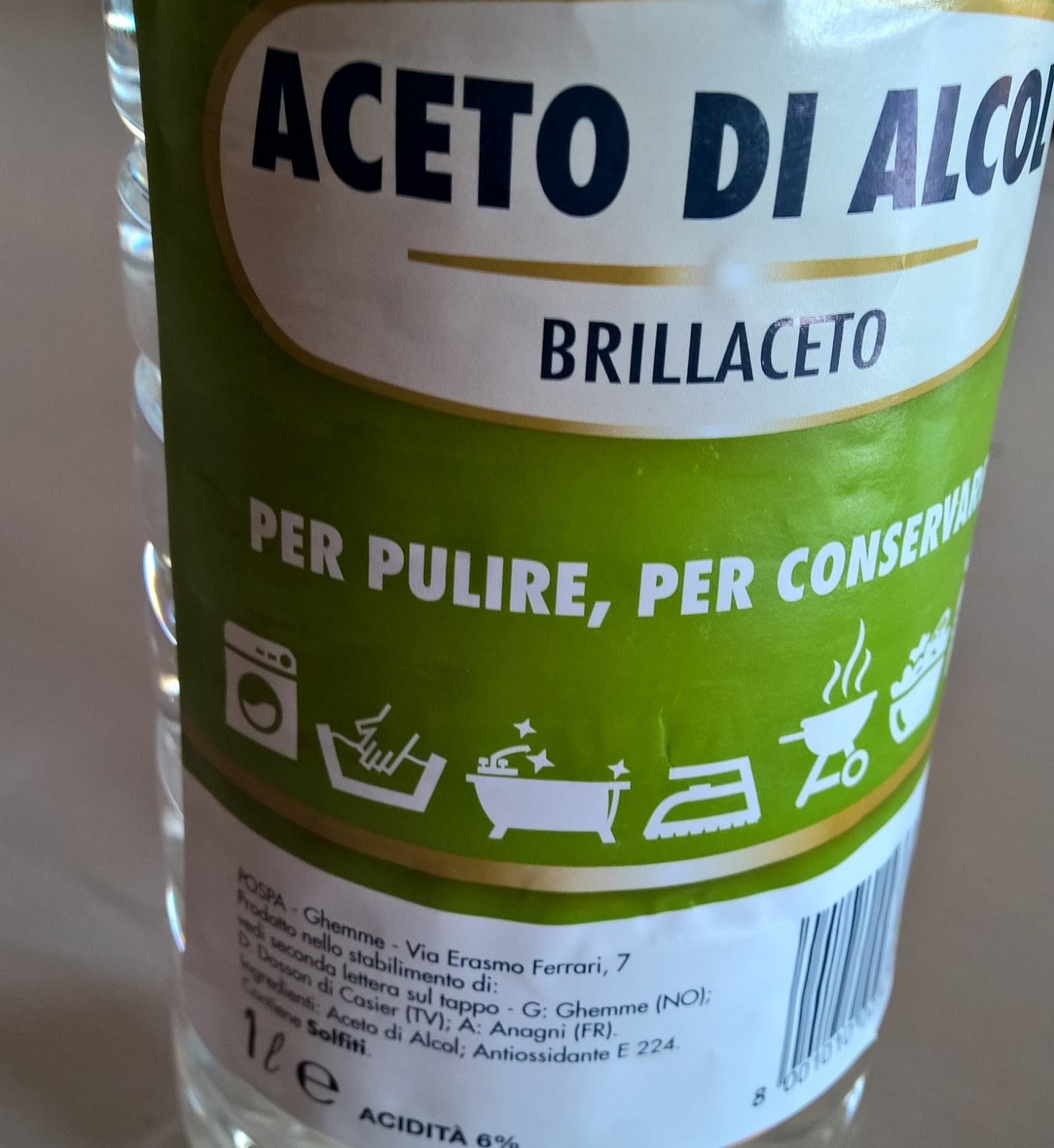 Vivere verde: consigli per gli acquisti: aceto di alcol brillaceto Aceto nel bucato
