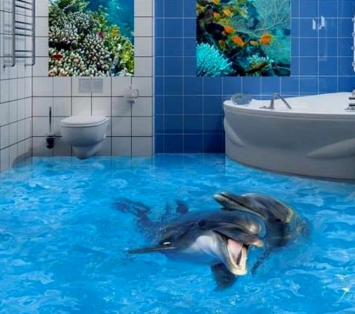 ديكورات حمامات 3d