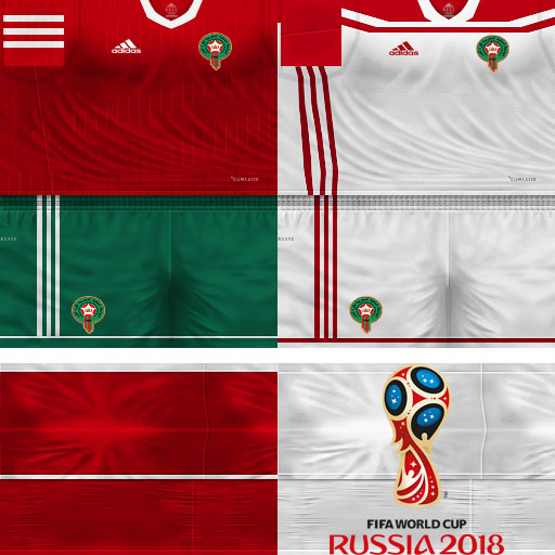 PES 6 Morocco World Cup 2018 GDB Kits - Micano4u | PES ...