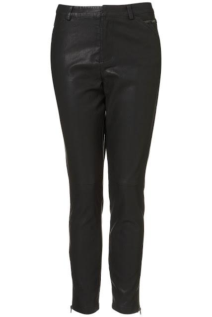 Topshop faux leather trousers