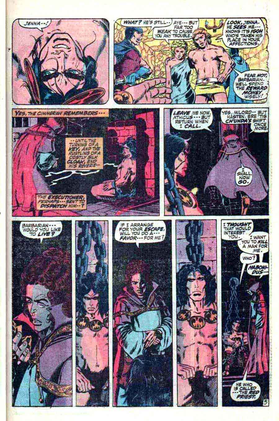 Conan the Barbarian v1 #11 marvel comic book page art by Barry Windsor Smith