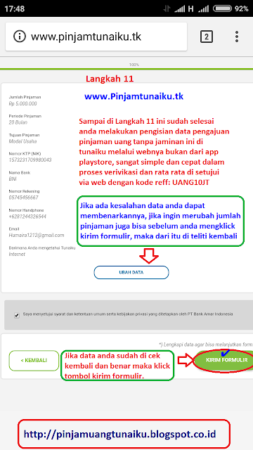 K.Gambar langkah 11 pengajuan pinjaman uang tanpa jaminan via link web promo tunaiku www.Pinjamtunaiku.tk K.Gambar langkah 11 pengajuan pinjaman uang tanpa jaminan via link web promo tunaiku www.Pinjamtunaiku.tk