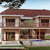 4 bedroom river side Kerala home design