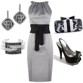 FRESIA Moda - Tendencias: Moda elegante con vestido gris combinado con negro
