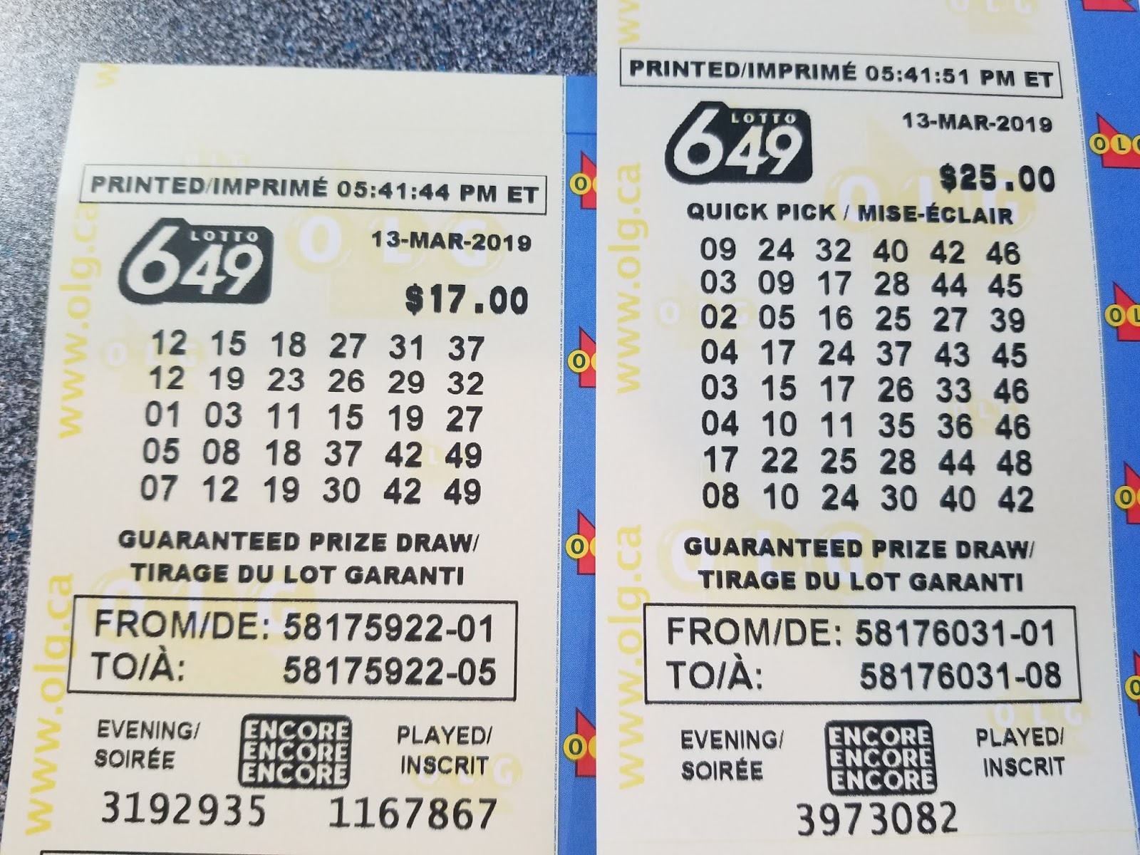 lotto draw 23 march 2019